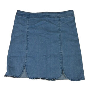 super cute stretch denim mini skirt